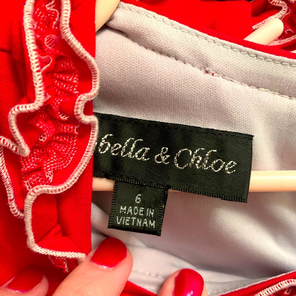 Isobella and Chloe - Red and White Outfit